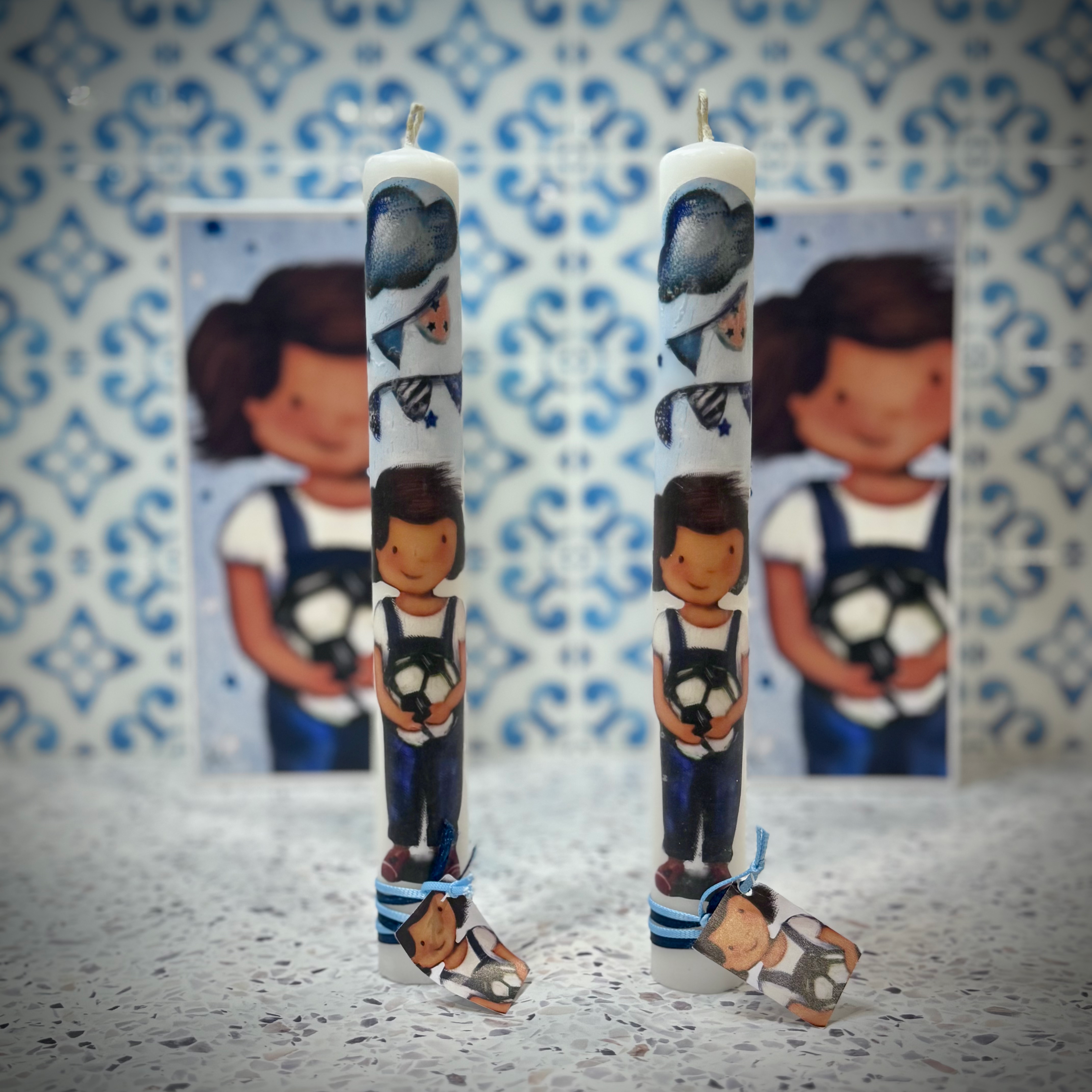 Boy with Soccer Ball Easter Lambatha