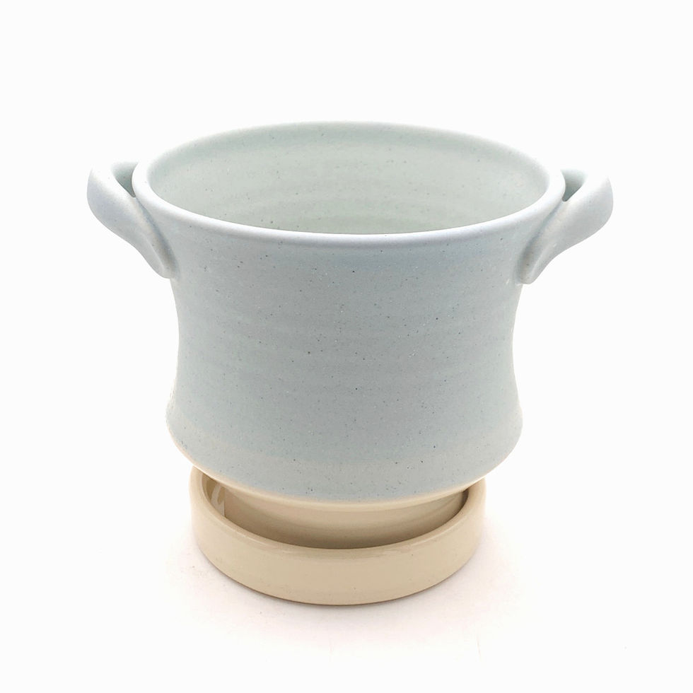 Thumbnail: Handmade Stoneware Berry Bowl with Saucer