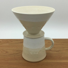 White 1 mug coffee drip set