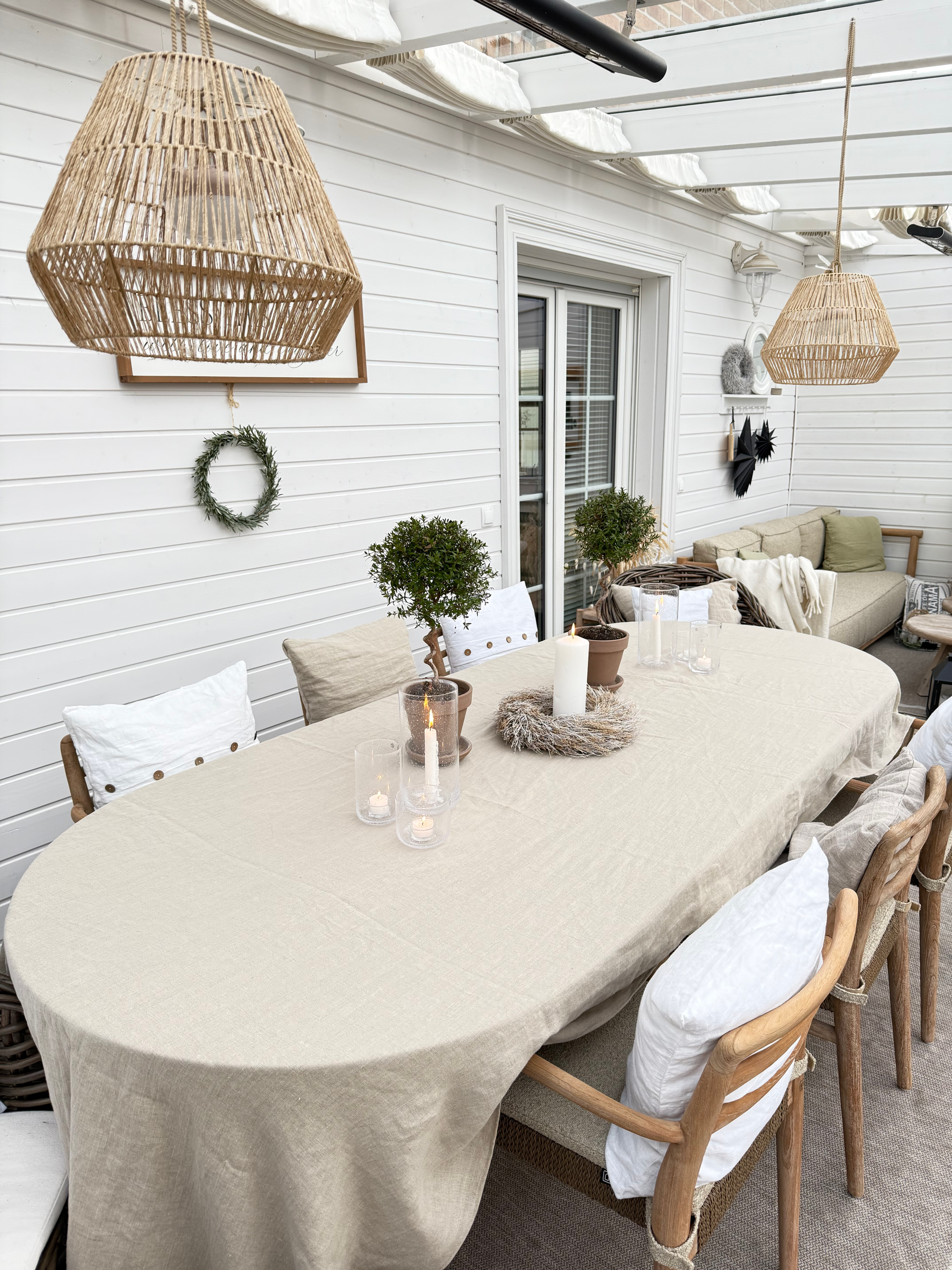 Tischdecke aus 100% EU Leinen Natur