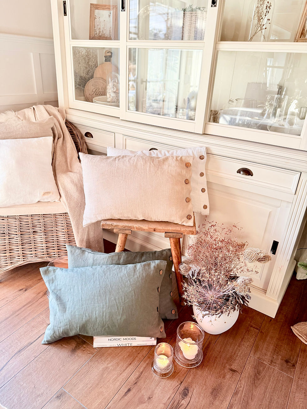 Leinen Kissenhülle White Light 40 x 60