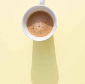 tasse, jaune, minimaliste
