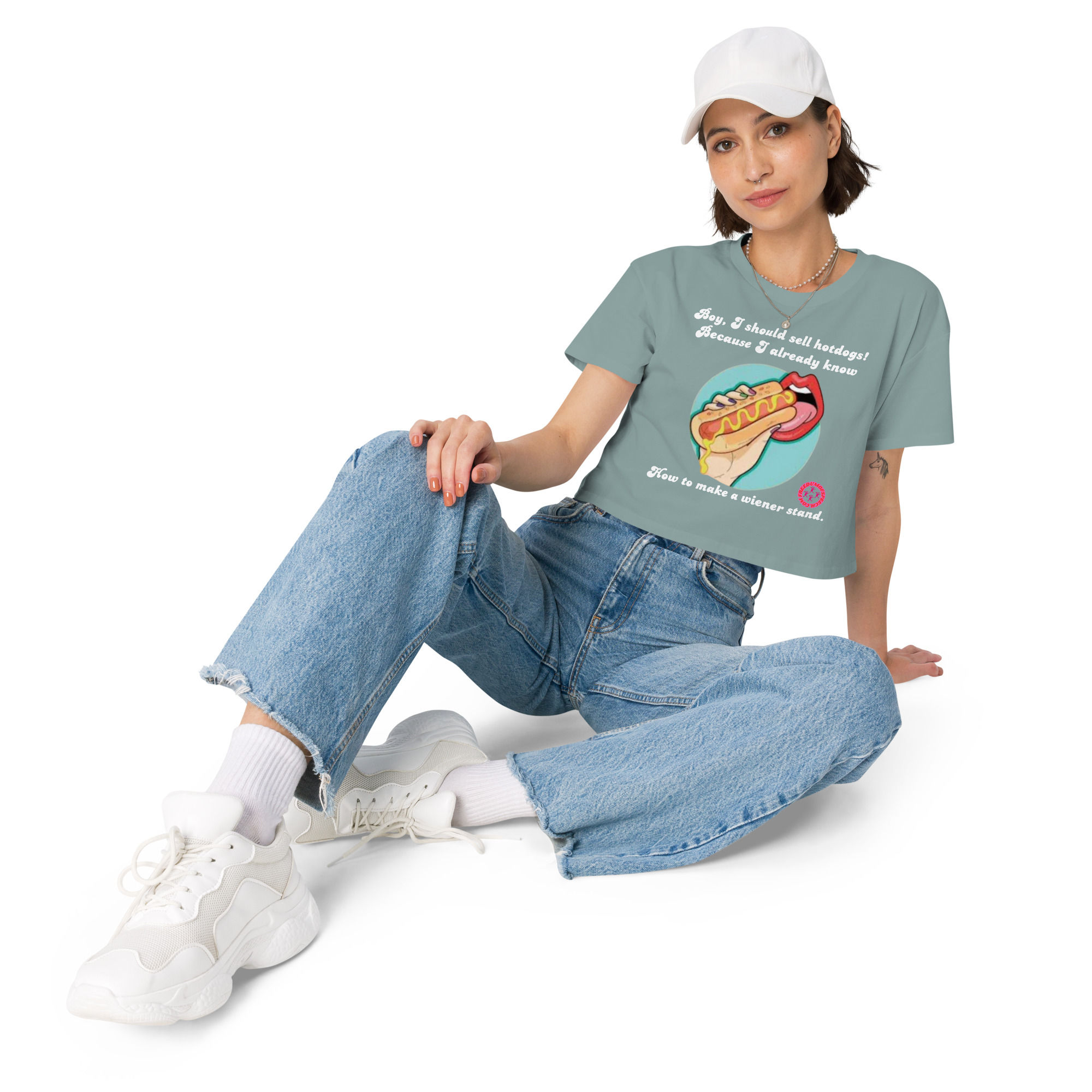 Wiener Stand Crop Top
