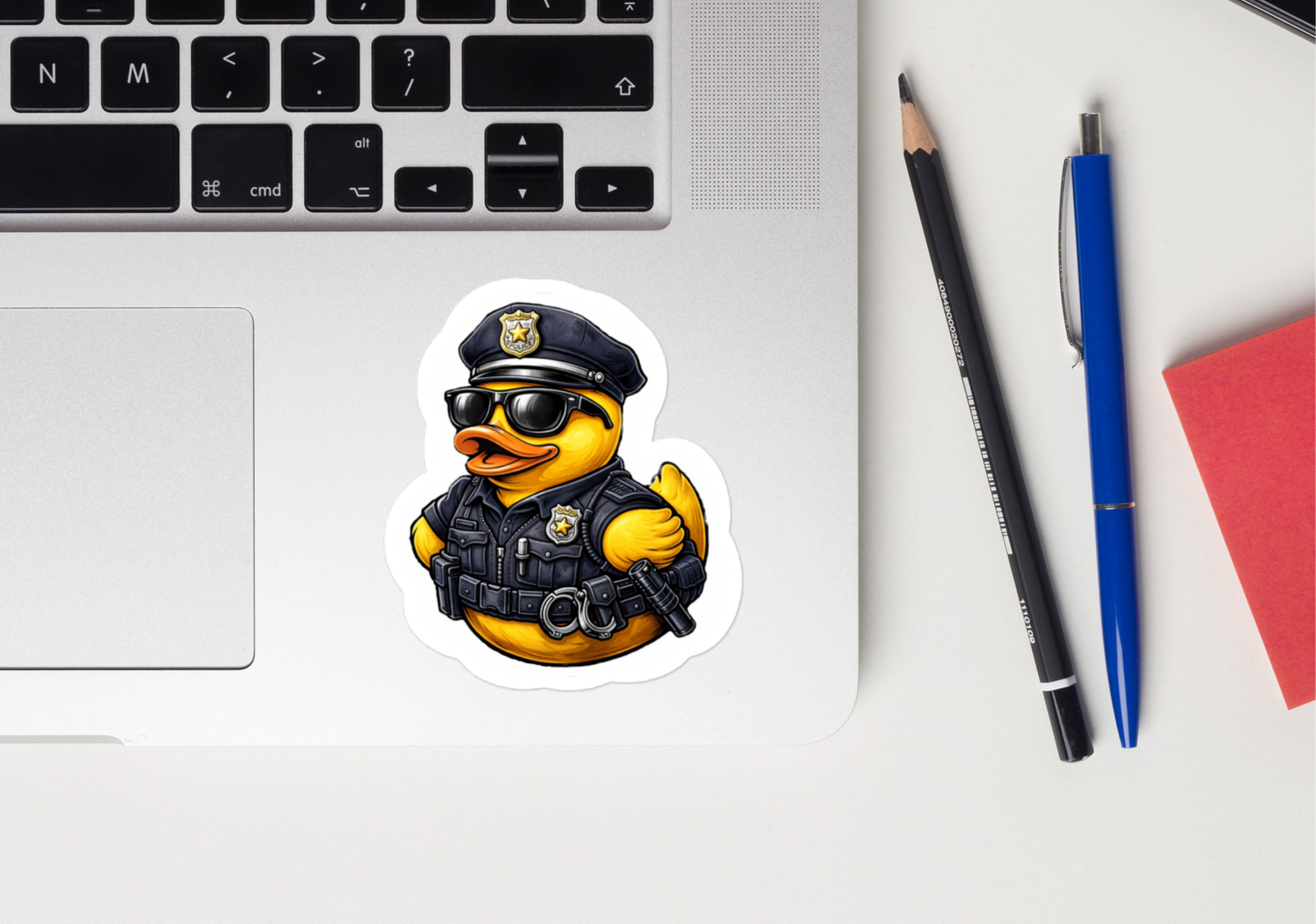Mock up of "Patrol Rubber Ducky" sticker design