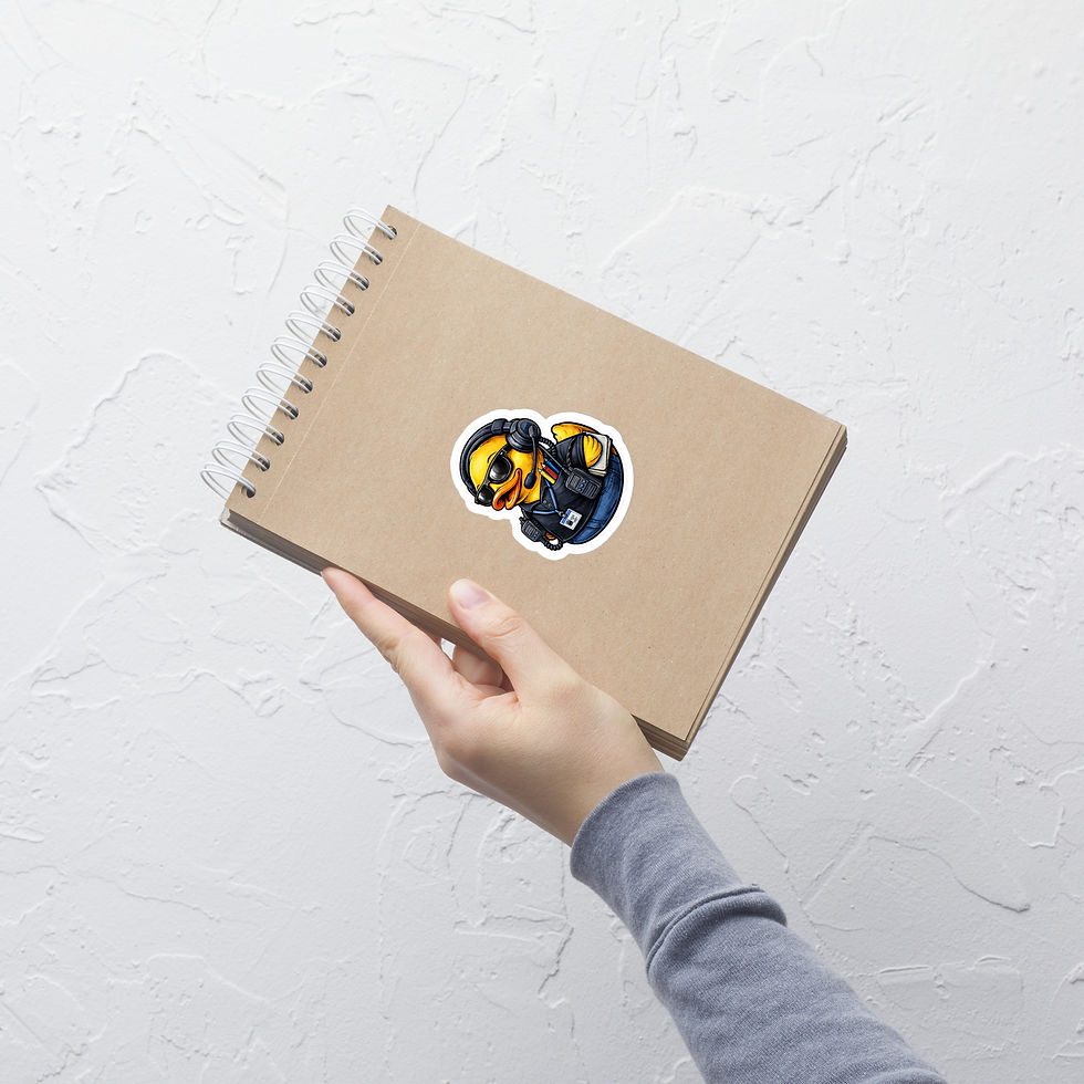 Thumbnail: Mock up of "Dispatch Rubber Ducky" sticker design