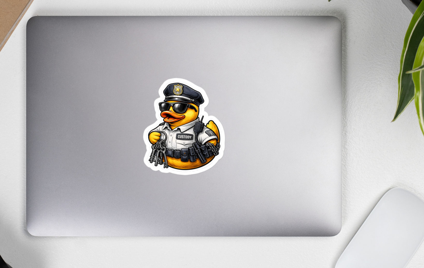 Mock up of "CO (Custody Officer) Rubber Ducky" sticker design