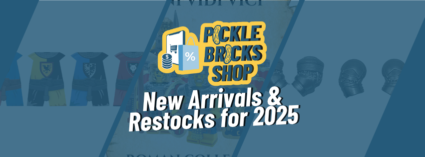 Pickle Bricks Shop: Classic Castle Tabards, Roman Restocks & More Coming