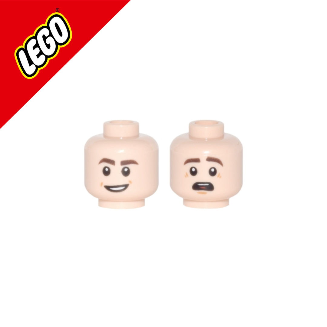 LEGO® Minifigure Head Open Mouth Smile / Scared