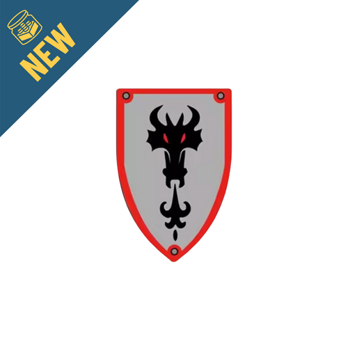 Fire Breathing Dragon Heater Shield Pickle Bricks