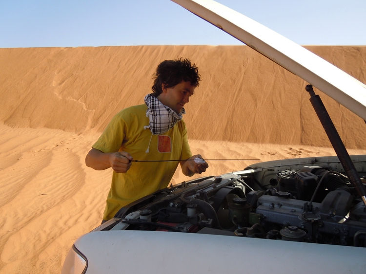 Checking the oil