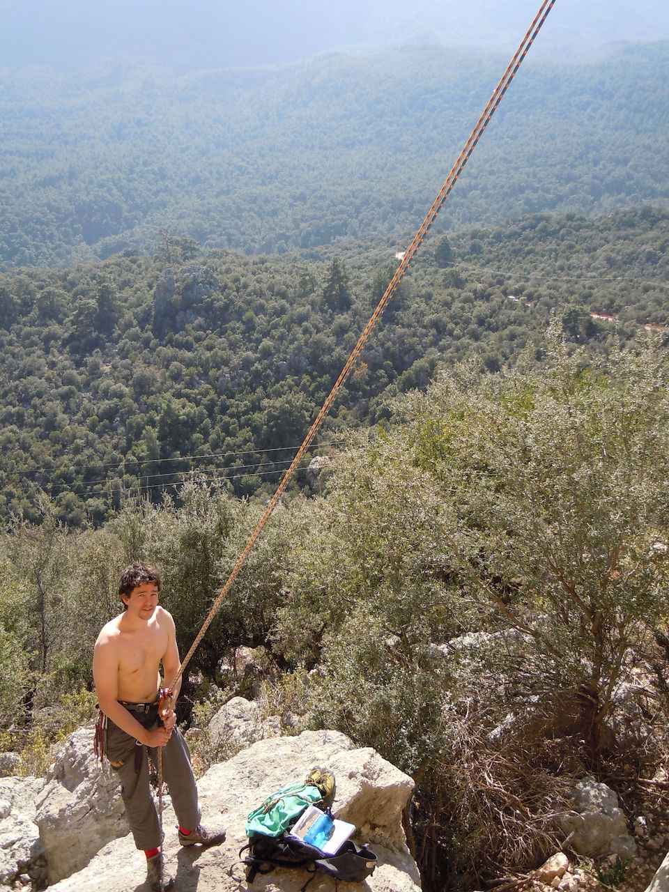 Nick sport climbing in Antalya Turkey