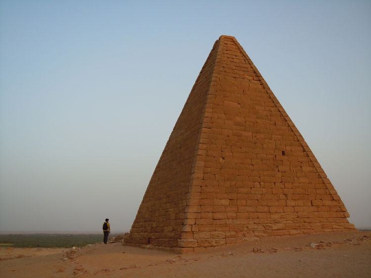 Nick and pyramid at Karima