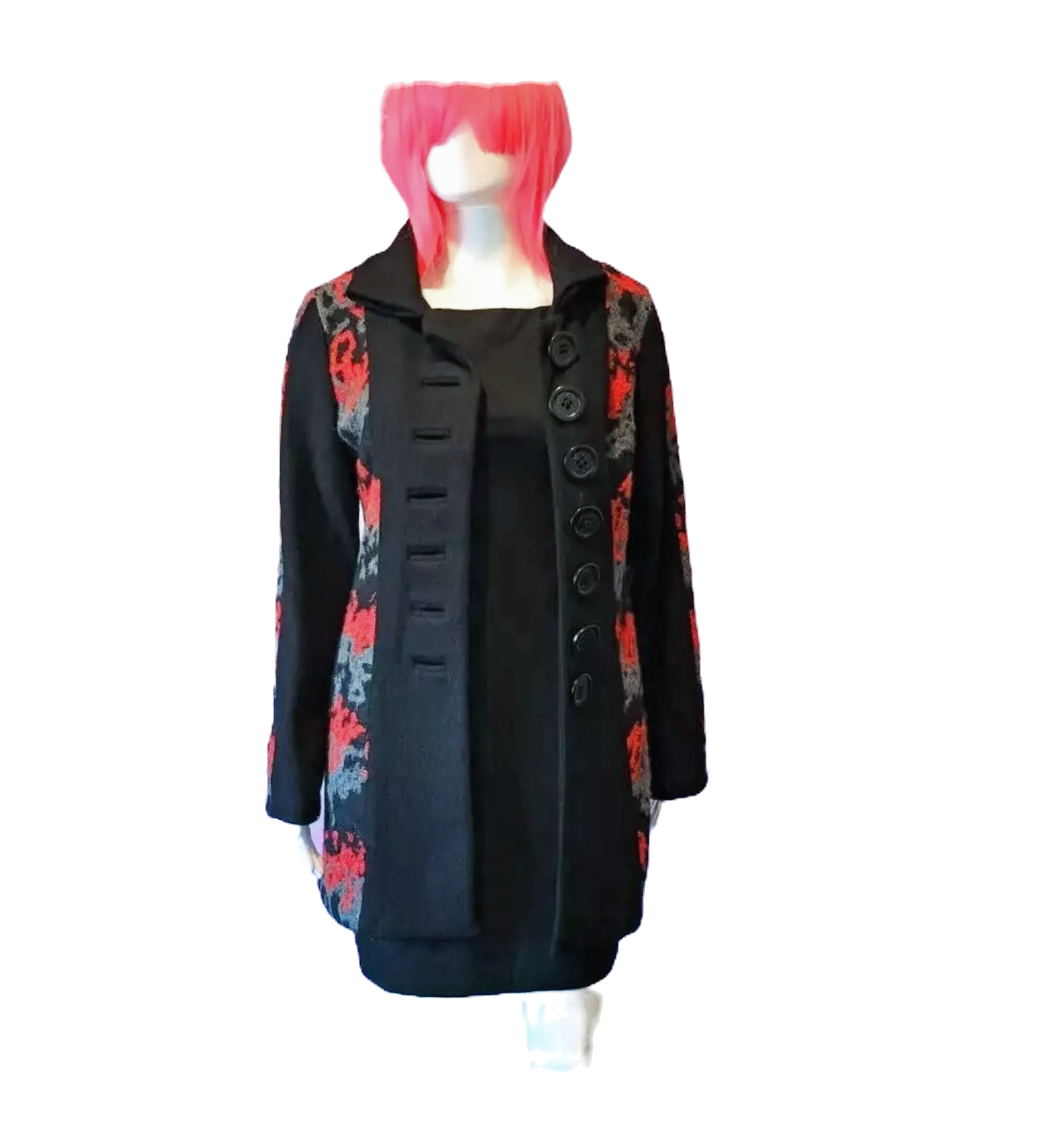 Vintage An Ren New York Wearable Art Wool Coat