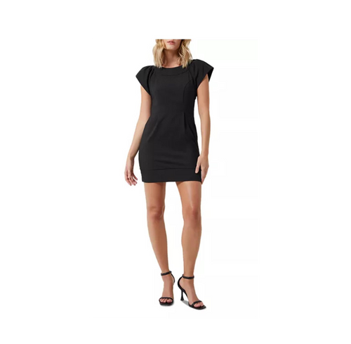 french connection black cut out dress French Connection Echo Cut Out Strapless Slip Dress - Black