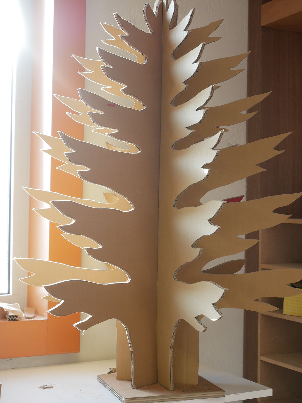 sapin carton récup upcycling noel