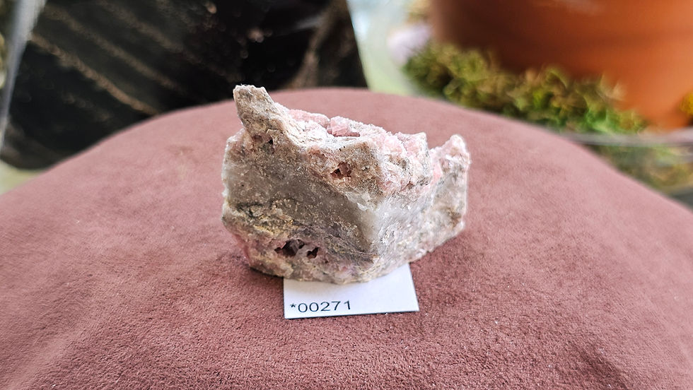 Thumbnail: Small Rhodochrosite + Quartz Specimen, Montana, USA (Group 4)