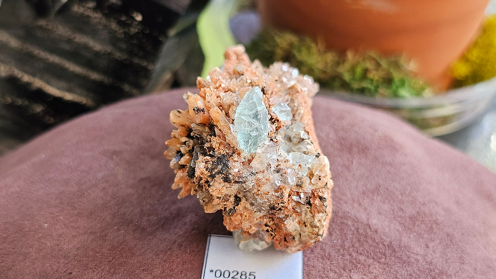 Thumbnail: Creedite + Fluorite Specimen
