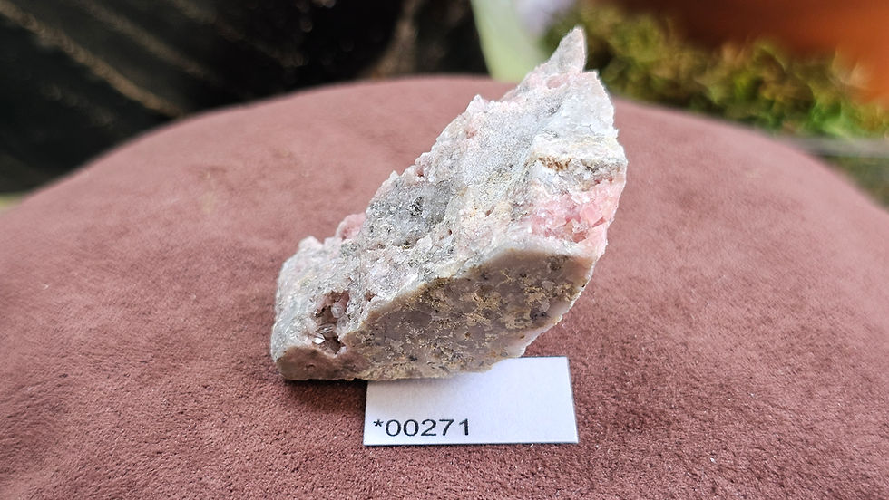 Thumbnail: Small Rhodochrosite + Quartz Specimen, Montana, USA (Group 4)