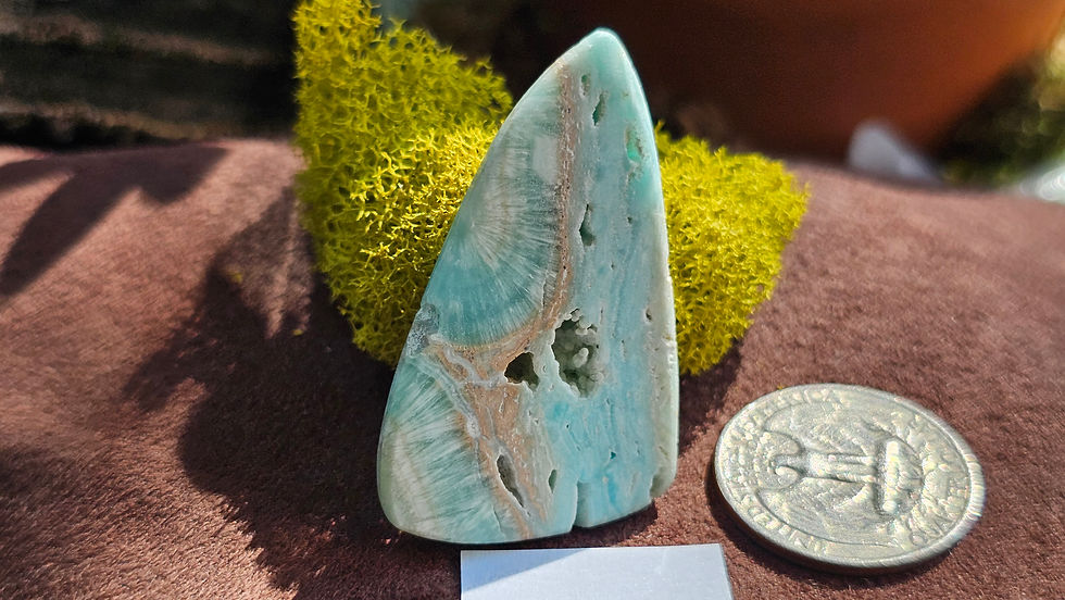 Thumbnail: Blue Aragonite Cabochon View 3