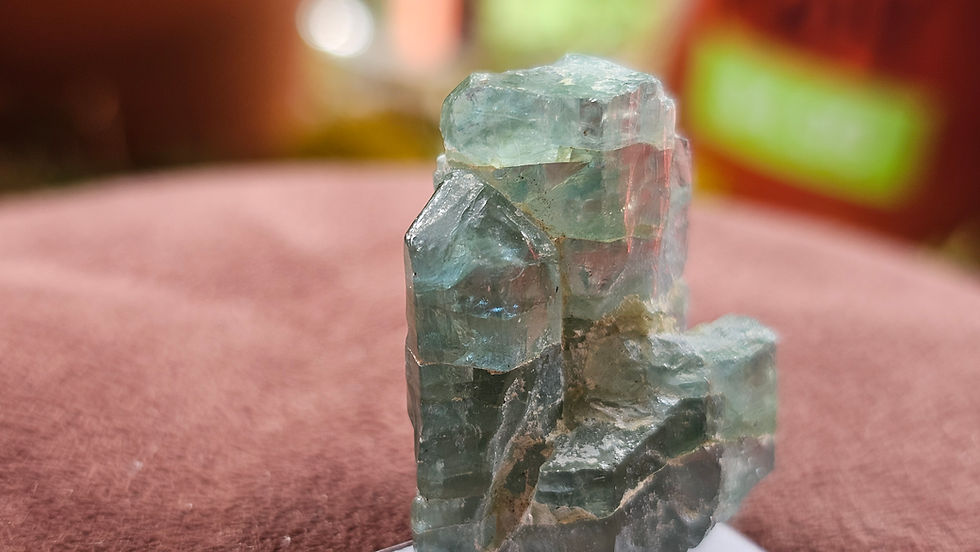 Thumbnail: Lake Baikal Blue Apatite Terminated Crystals