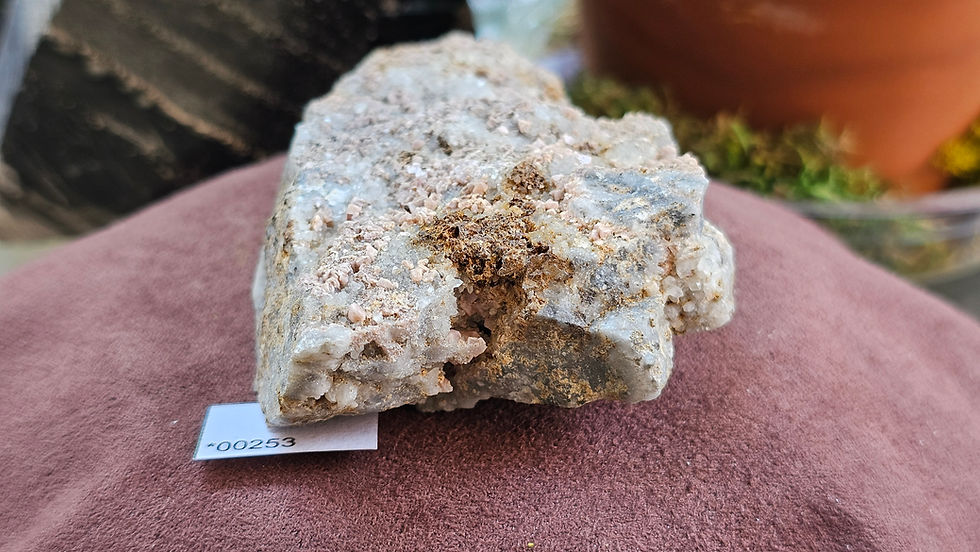 Thumbnail: Large Rhodochrosite + Quartz Specimen, Montana USA