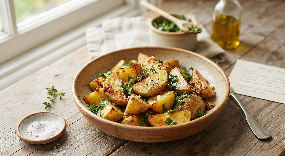 Aujourd’hui, nous vous proposons une recette toute simple, gourmande et pleine de saveurs : des pommes de terre rôties au pesto d’ail des ours.