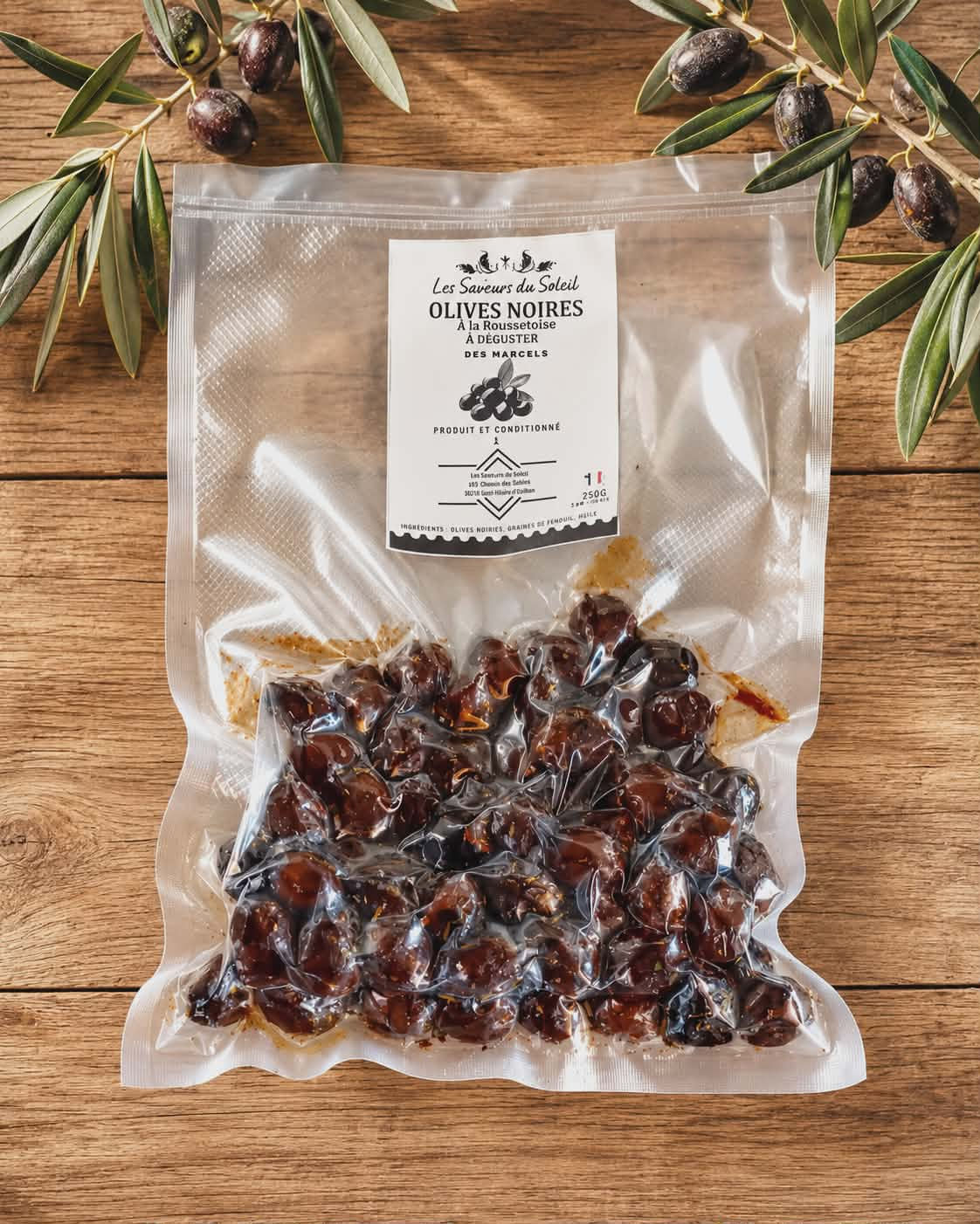 Olives à déguster à la Roussetoise - Sachet 250g