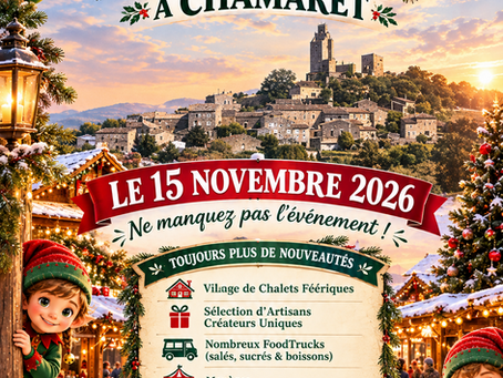 Cette année nous serons pour la deuxieme fois au marché de Noël de Chamaret, le dimanche 15 novembre 2026 . Nous vous invitons a venir nous retrouver pour partager un moment convivial et découvrir les saveurs et les senteurs de notre terroir provençal a travers nos produits.