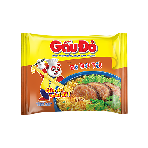 Mì Gấu Đỏ vị Bò Bít Tết 65g