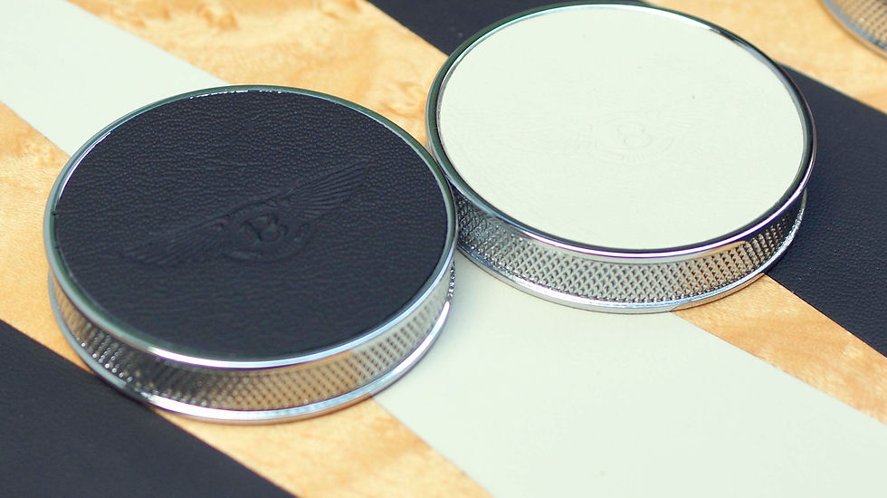 Thumbnail: Geoffrey Parker 2" Bentley leather and bird's eye maple