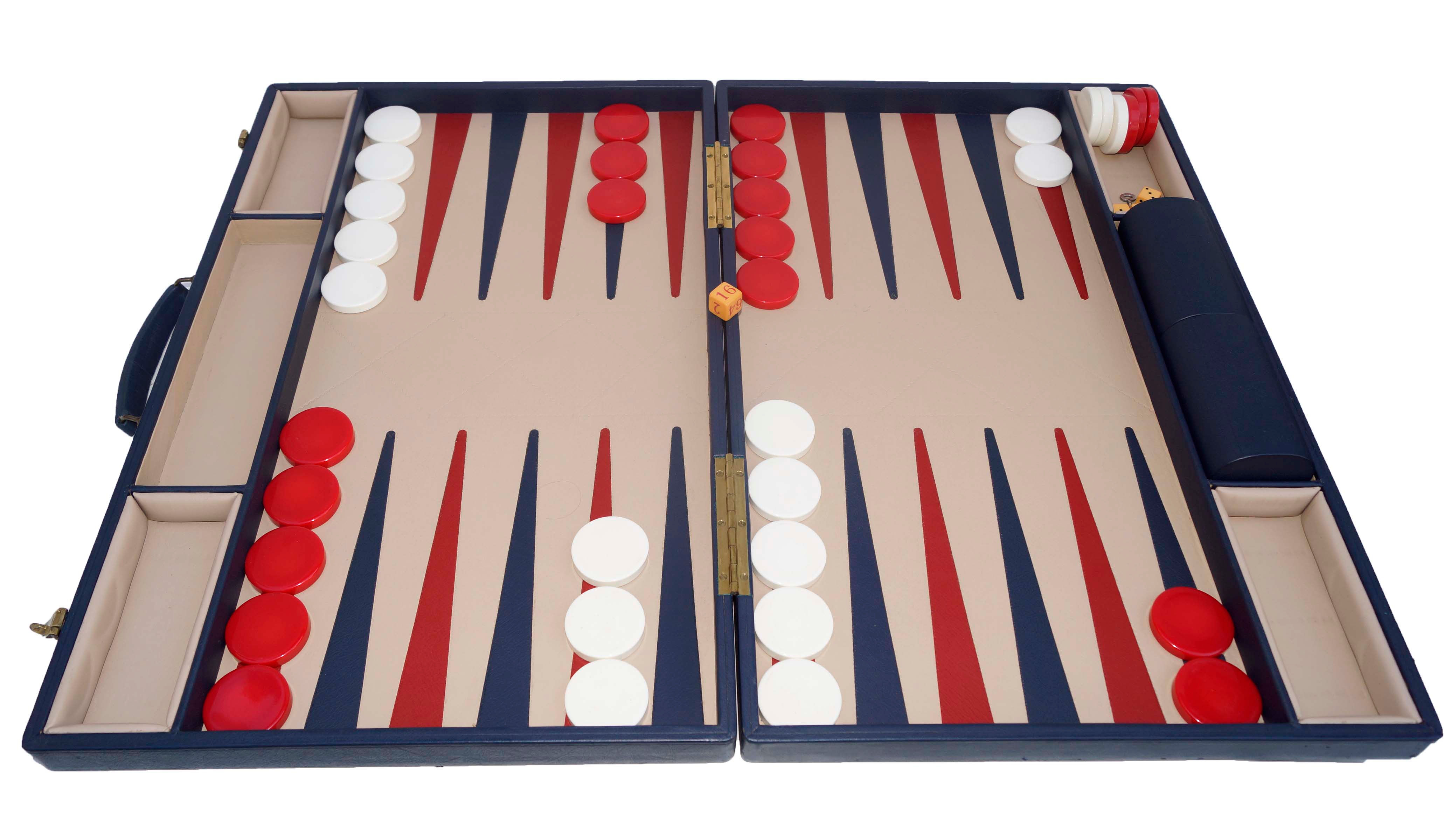 2" Leather Backgammon Asprey or Asprey Inspired