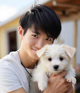 犬と男性