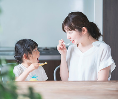 親子で歯磨き