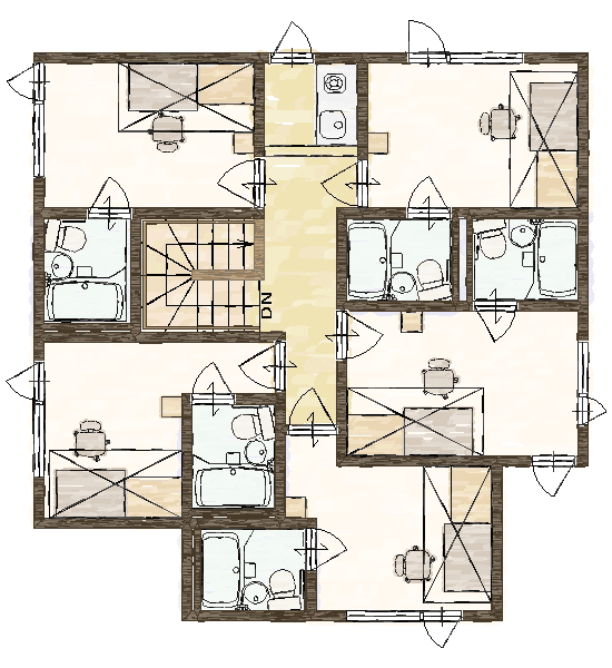 下宿伊藤Ⅰ２F間取り