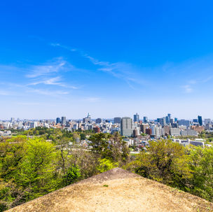 青葉城跡からみた風景