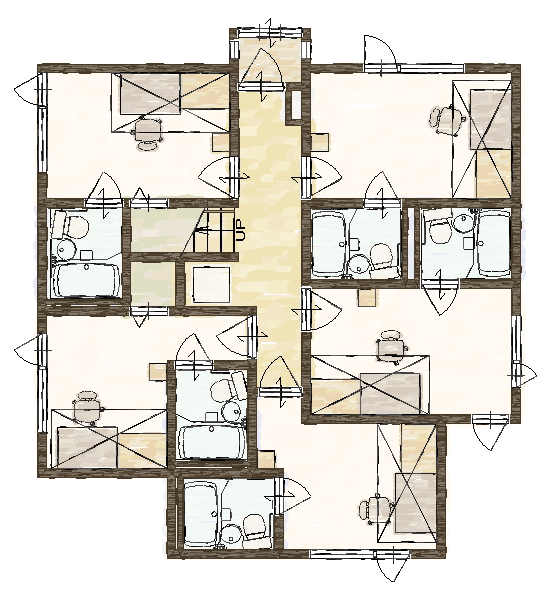 下宿伊藤Ⅰ１F間取り