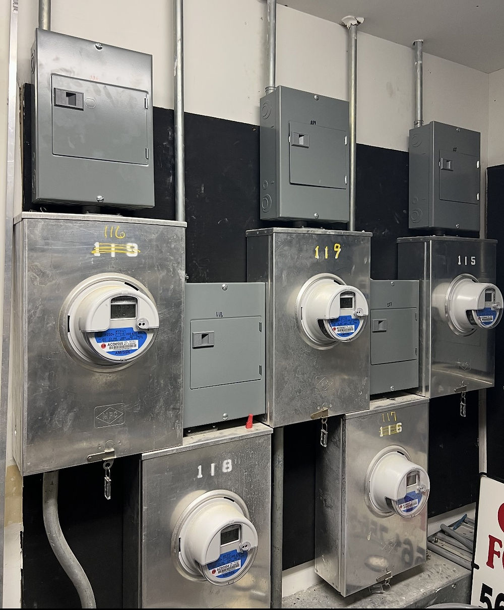 Commercial electrical meter panel installation in Royal Palm Beach Florida