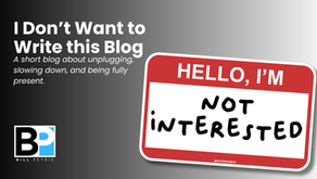 I Don't Want to Write this Blog
