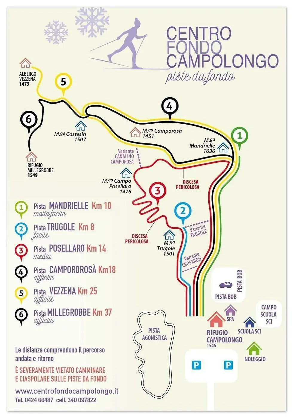 Campolongo ski map