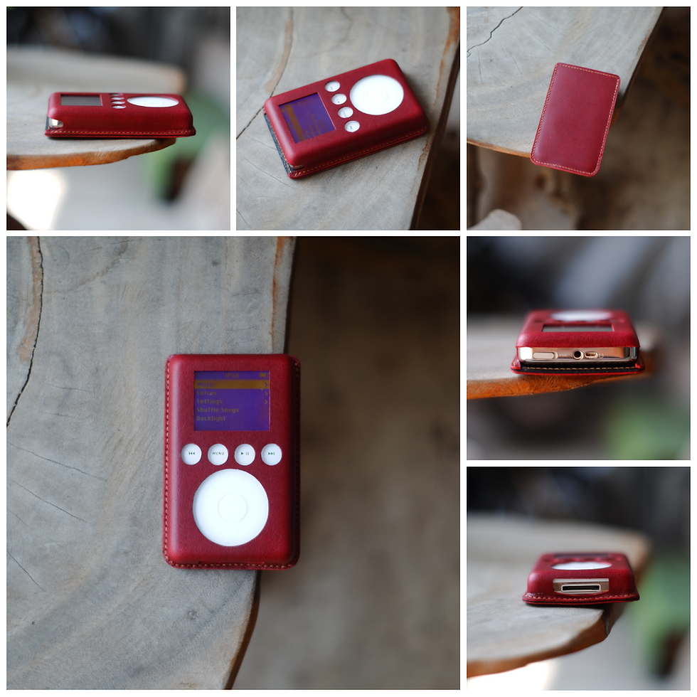 Thumbnail: Minimalist iPod Classic Leather Case (Red)