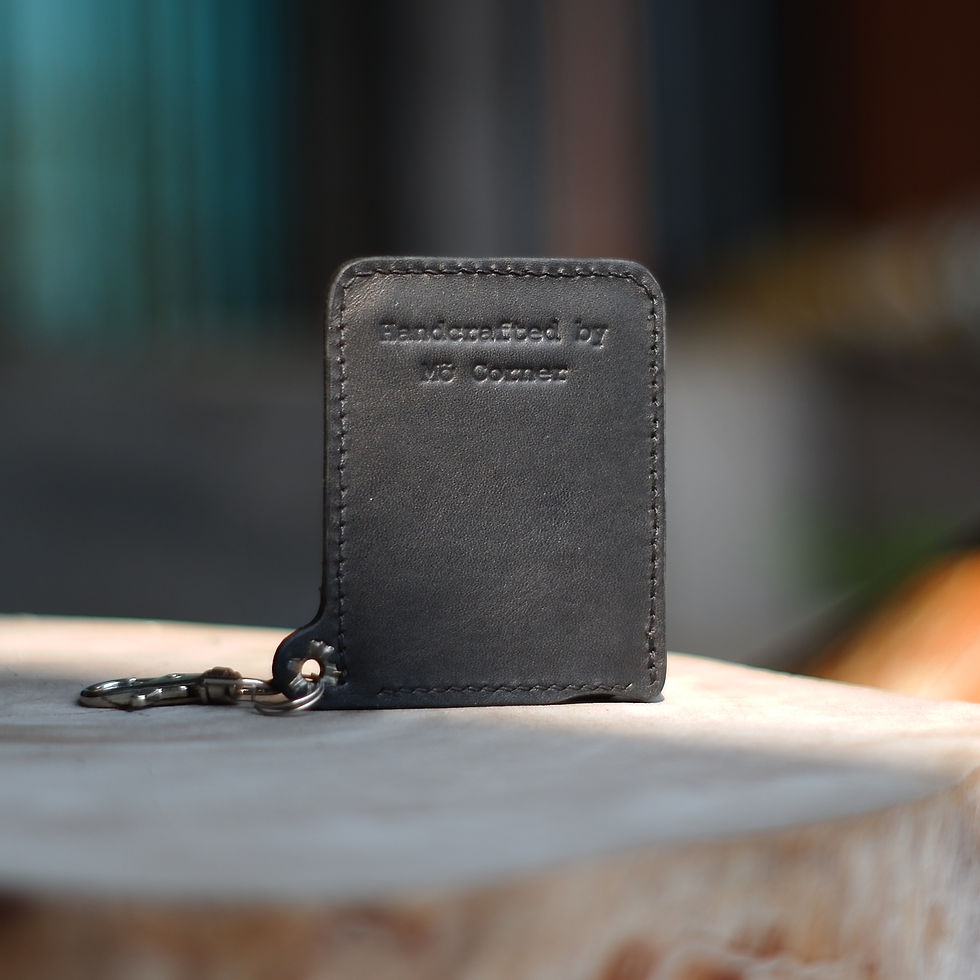 Thumbnail: Leather case for iPod Nano 3 - Keychain Style (Black)