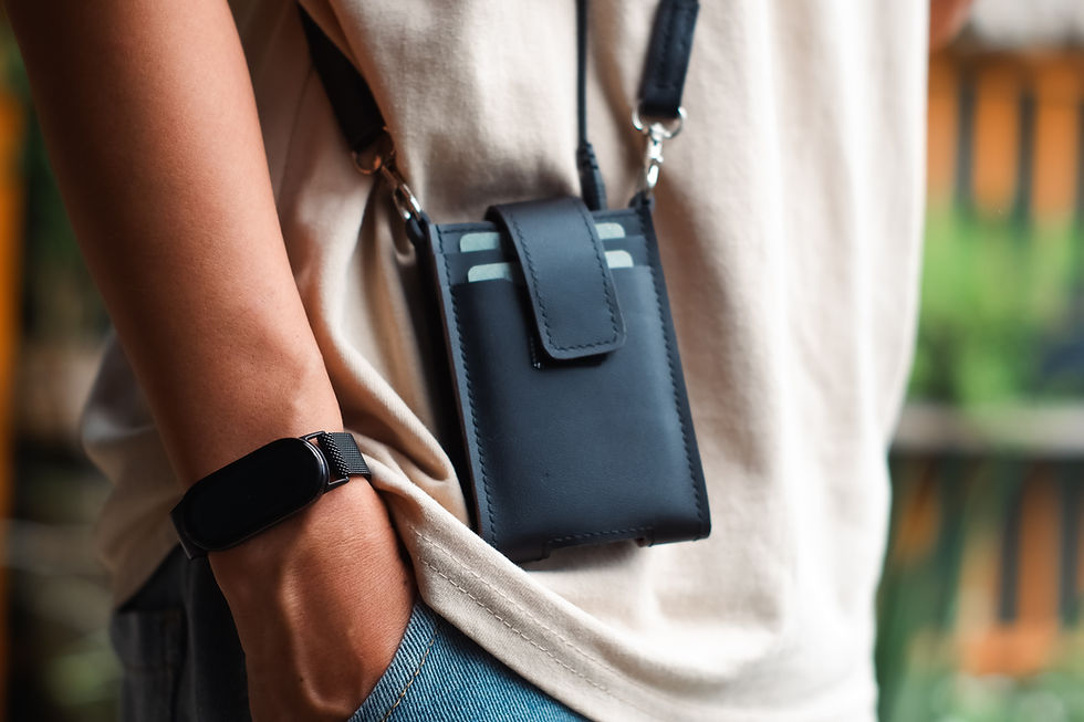 Thumbnail: iPod Classic Leather Sleeve (with card slots & shoulder strap)