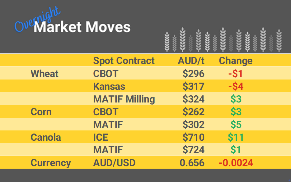 Grain Report Monday - 18th March