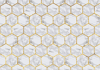 Marble tiles with gold grout.jpg