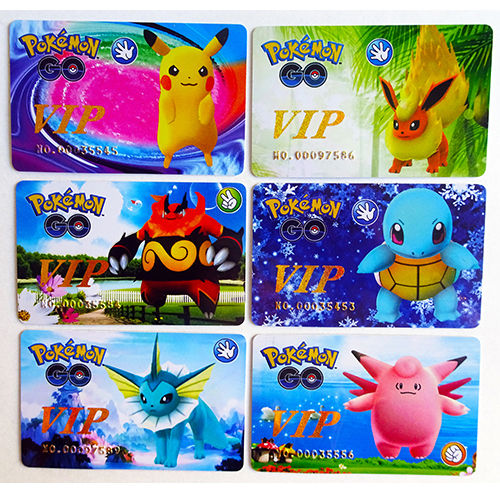 Pokemon Go VIP Collection Toy Credit Card - Pack of 6