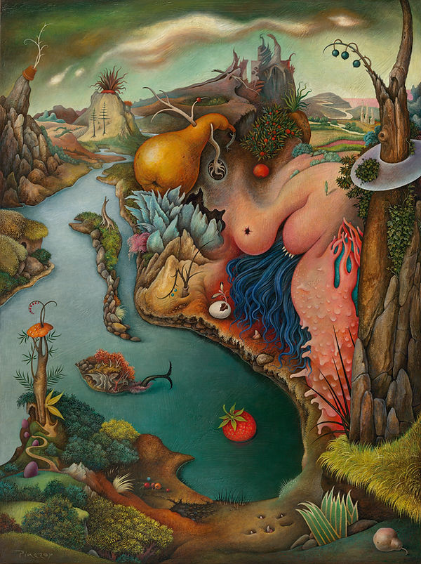 "Does every memory come with a price?" Tempera and oil on panel.
