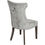 Thumbnail: Silver High Wing Ring Backed Dining Chair