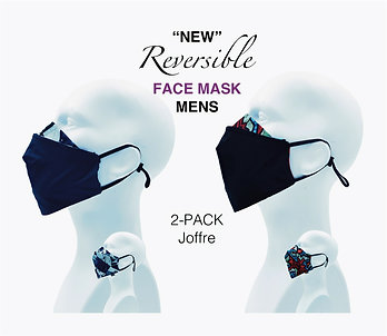 'NEW' Mens Bamboo/Cotton Masks Packed 2 Joffre