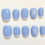 Thumbnail: Nailvana Handmade Frosted Blue Snowflake Press-On Nails