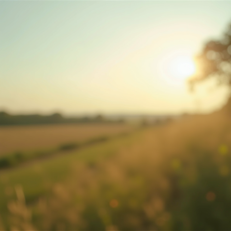 A soft and blurred summer horizon reflecting quiet contemplation